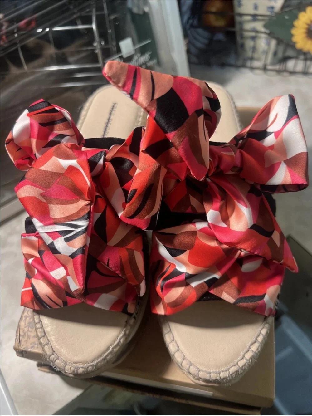 NIB Free People Chapmin Sport Sandal Sneaker Espadrille Ribbons Black Red 38 /8